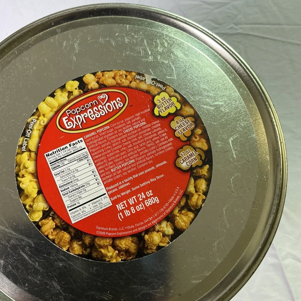 2010 Elvis Presley 75th Birthday Popcorn Tin Empty Collectible Can